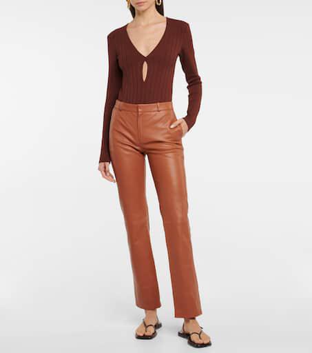 Zeynep Arçay Cutout ribbed-knit bodysuit