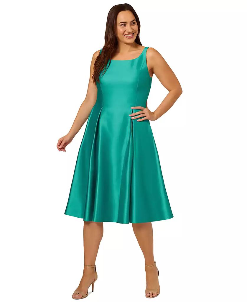 Adrianna Papell Plus Size Sleeveless Pleated Dress