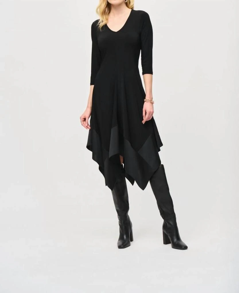 green emerald velvet dress Teri Jon Lace Pintuck 3/4 Sleeve Dress, Women's, Size: 10, Black