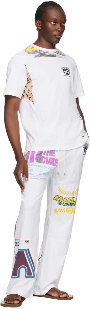 MARINE SERRE White Regenerated Graphic Sweatpants 4