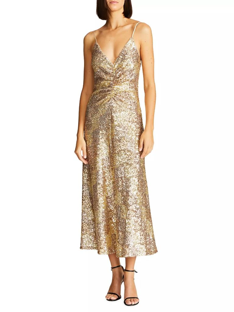 Halston Alesandra Sequined Fit &amp; Flare Dress 3