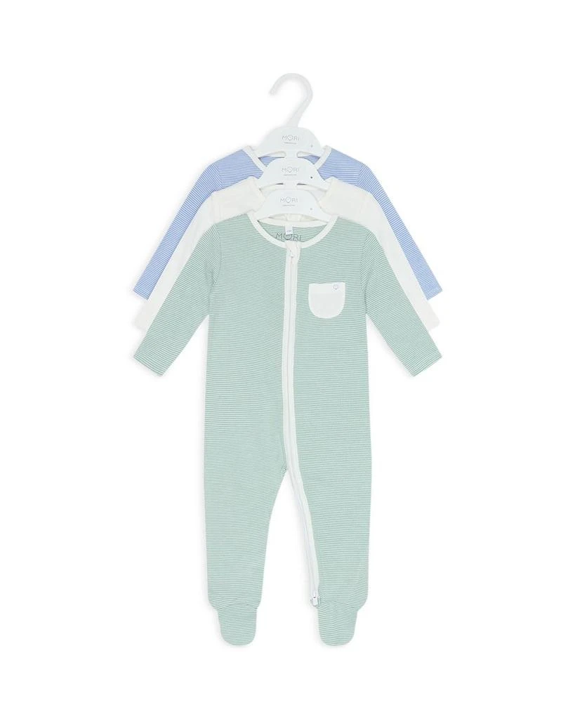 MORI Boys' Clever Zip Baby Pajamas, 3 Pack - Baby 2
