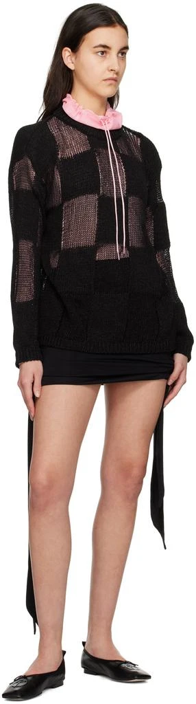 TheOpen Product Black Check Sweater 4