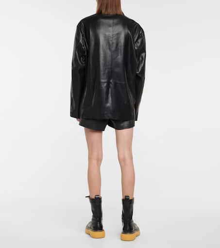 The Frankie Shop Olympia faux leather blazer 3