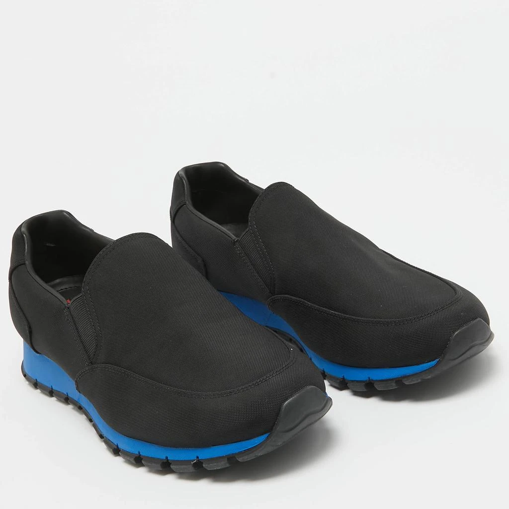 Prada Prada Black Canvas Slip On Sneakers Size 43 4