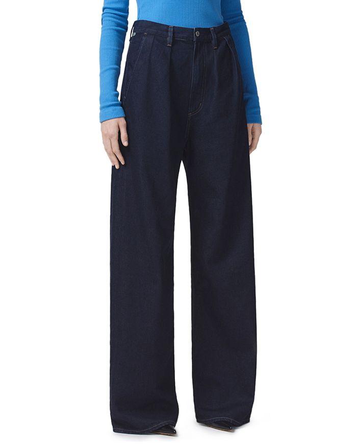 Citizens of Humanity Maritzy Pleated Wide Leg Jeans in Hudson