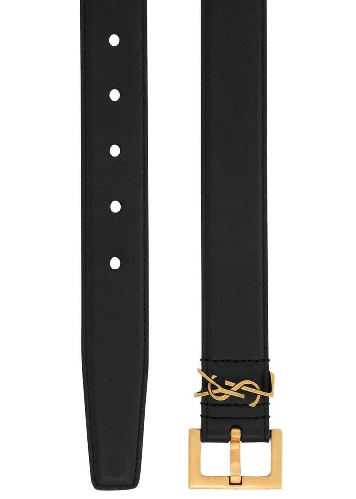 Yves Saint Laurent Cassandre grained leather belt  3