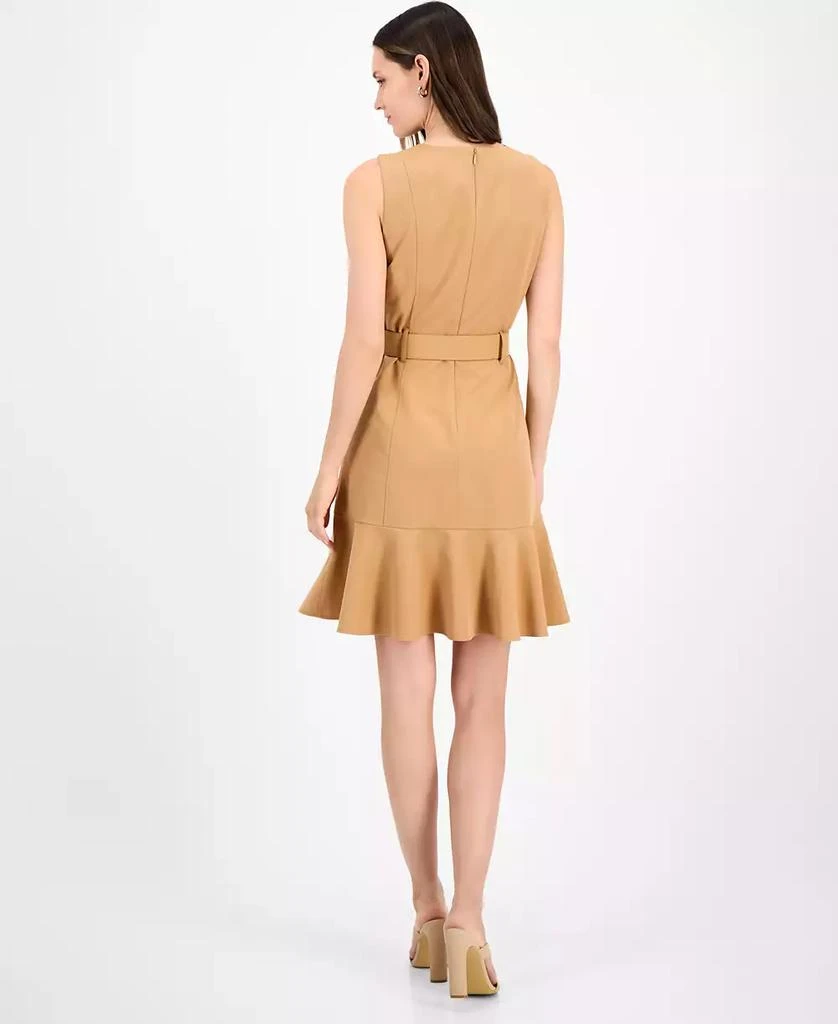 Tahari Women's Belted Sleeveless Fit & Flare Dress 5