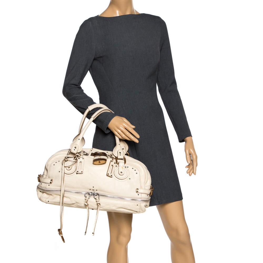 Chloe Chloe Cream Leather Paddington Zipped Satchel