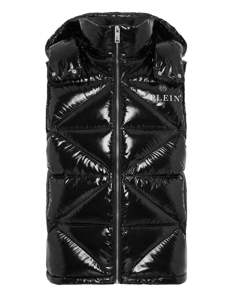 Philipp Plein Sleeveless Quilted Down Jacket Hexagon 1