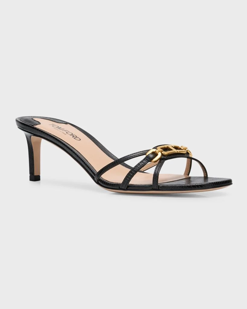 Tom Ford Whitney Embossed Chain Mule Sandals 3