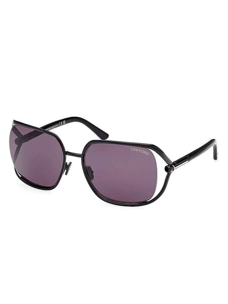 Tom Ford Goldie 60MM Aviator Sunglasses - Accessories - Free  display picture 2