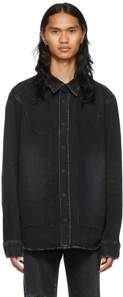 We11done Black Faded Denim Jacket 1