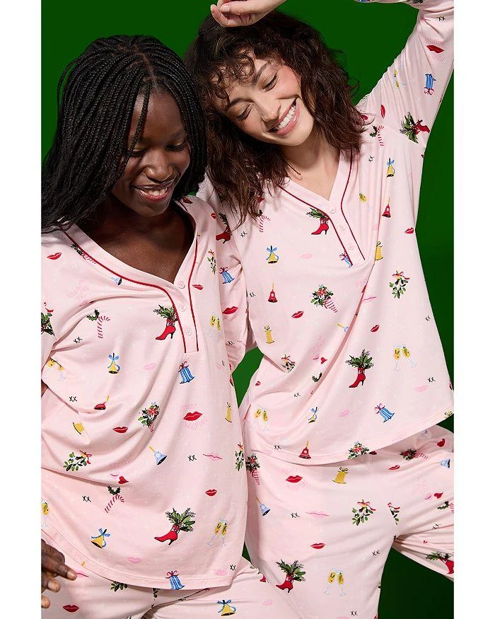 Kate Spade Jersey Henley Christmas Pajama Set 6