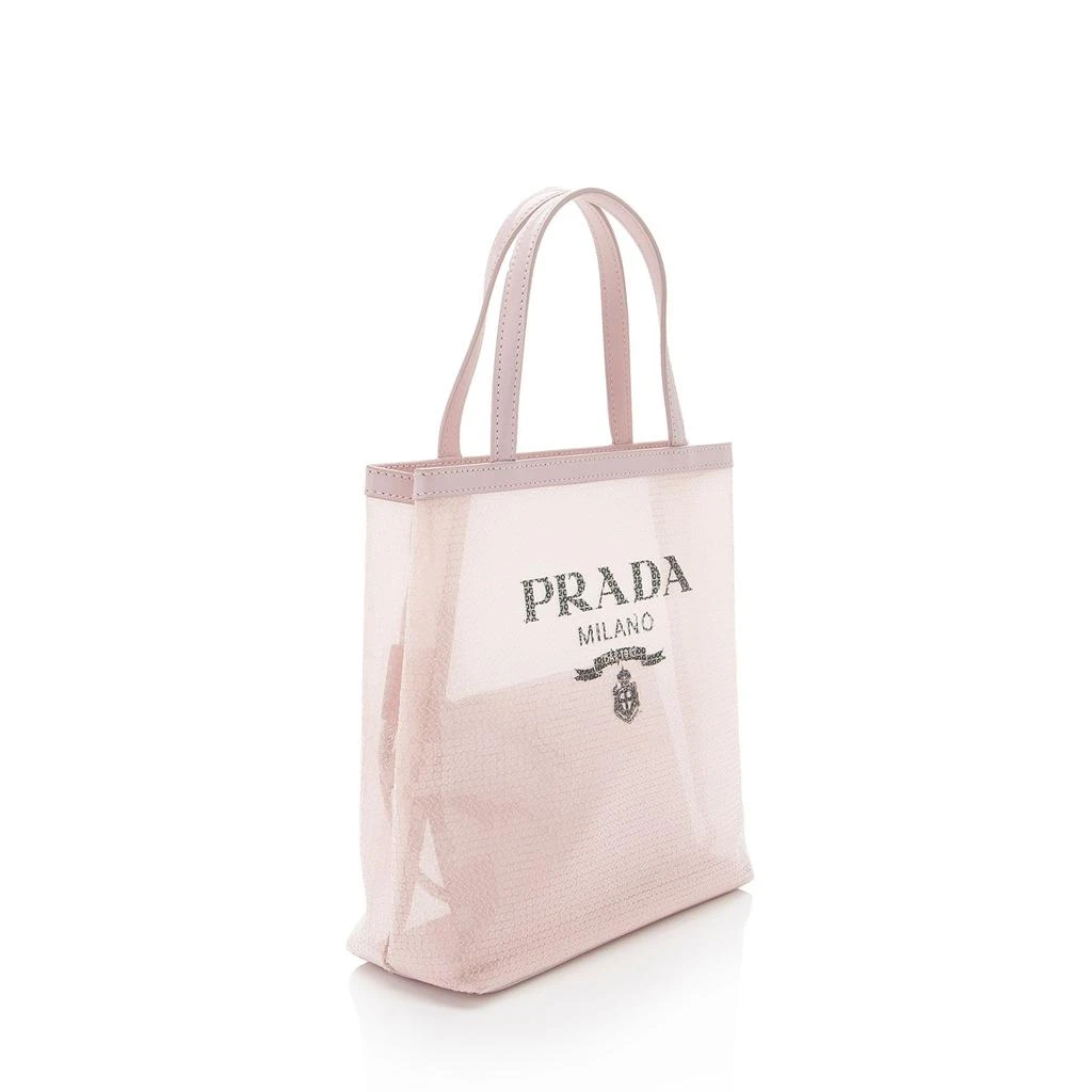 Prada Sequin Mesh Logo Small Tote 2