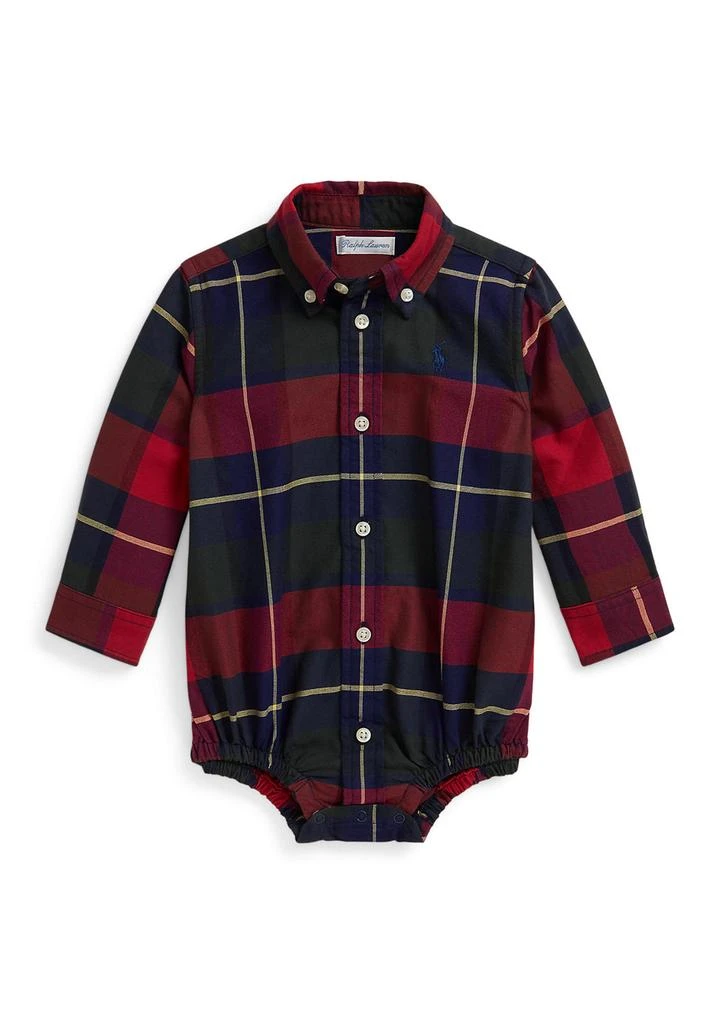 Ralph Lauren Baby Boys Plaid Cotton Oxford Bodysuit
