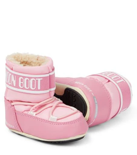 Moon Boot Baby leather-trimmed snow boots 5