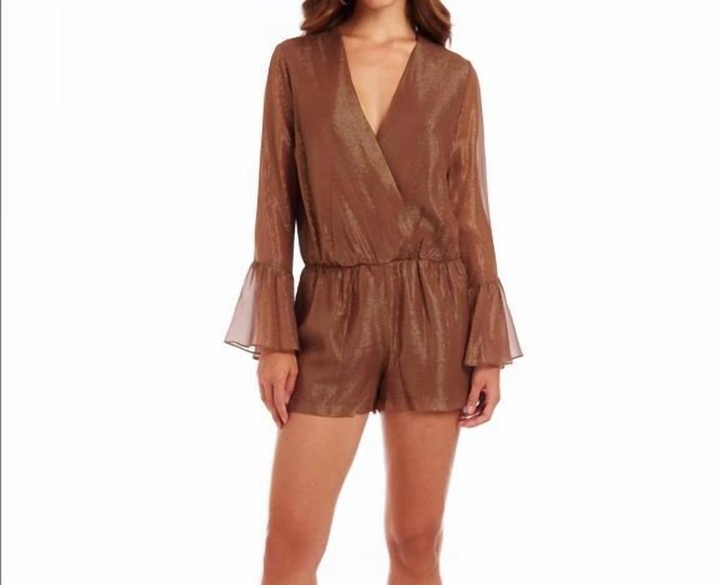 Amanda Uprichard Seraphina Romper In Harvest