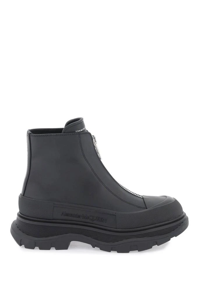 ALEXANDER MCQUEEN zip tread slick ankle boots 1