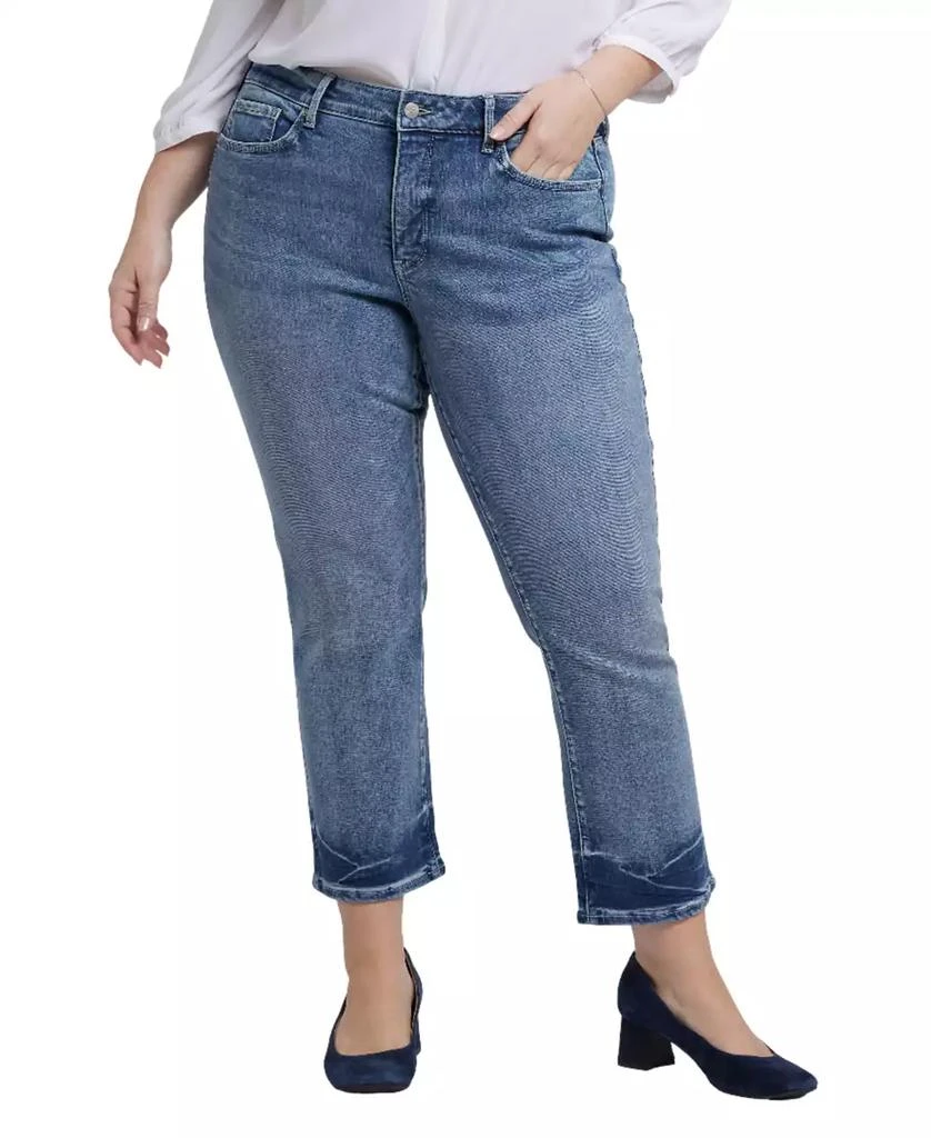 NYDJ Plus Size Marilyn Ankle Straight Pull On Jeans 4