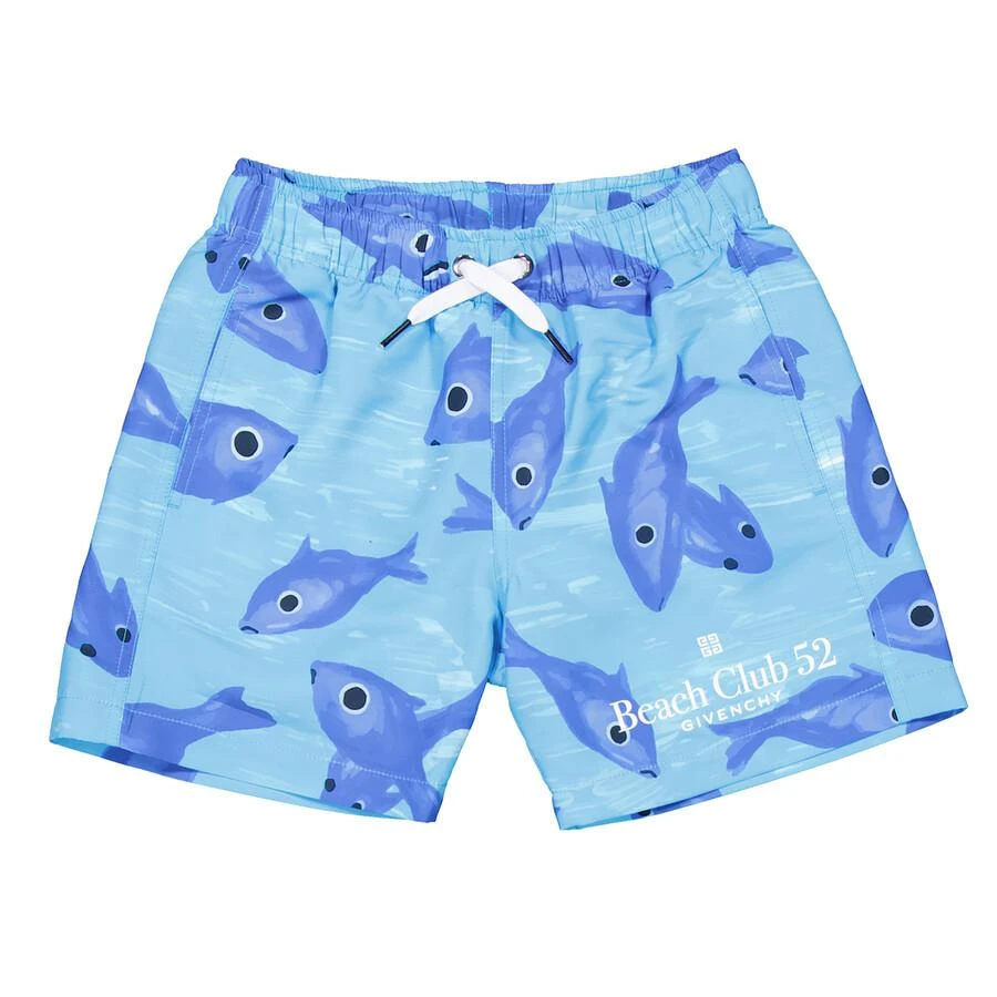 Givenchy Boys Fish Print Swim Trunks