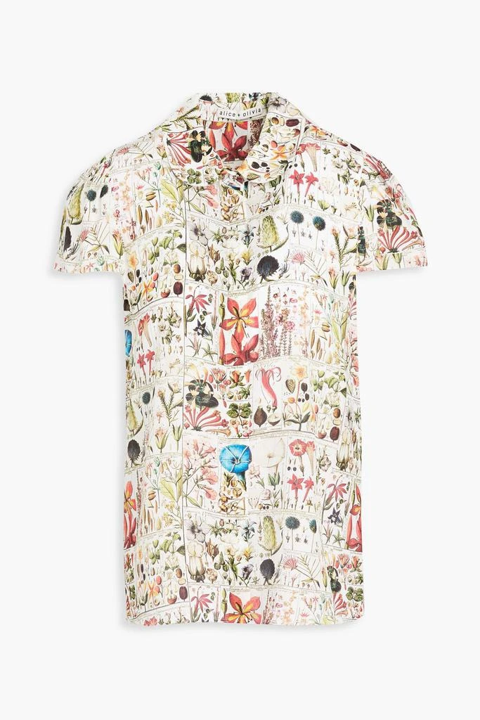 Alice + Olivia Joy floral-print silk crepe de chine blouse 1