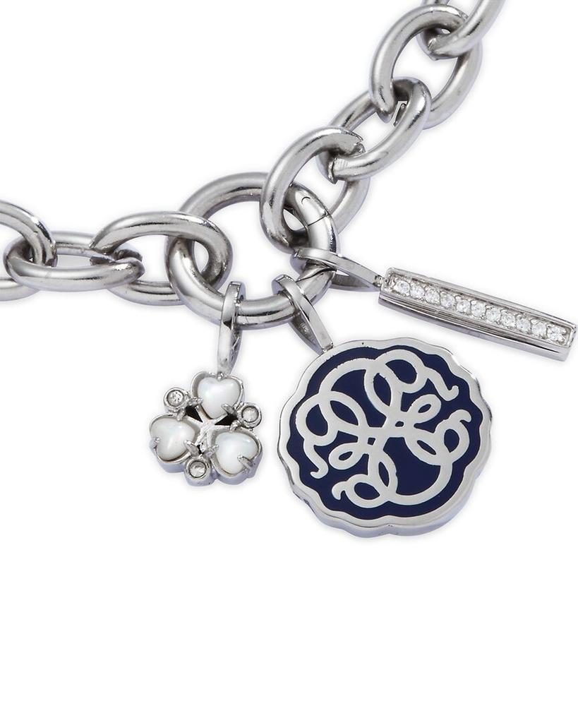 Alex and Ani Symbols Stainless Steel Pearl CZ Interchangeable Bracelet