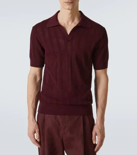 Dolce 
Gabbana Ribbed-knit cotton polo shirt 3