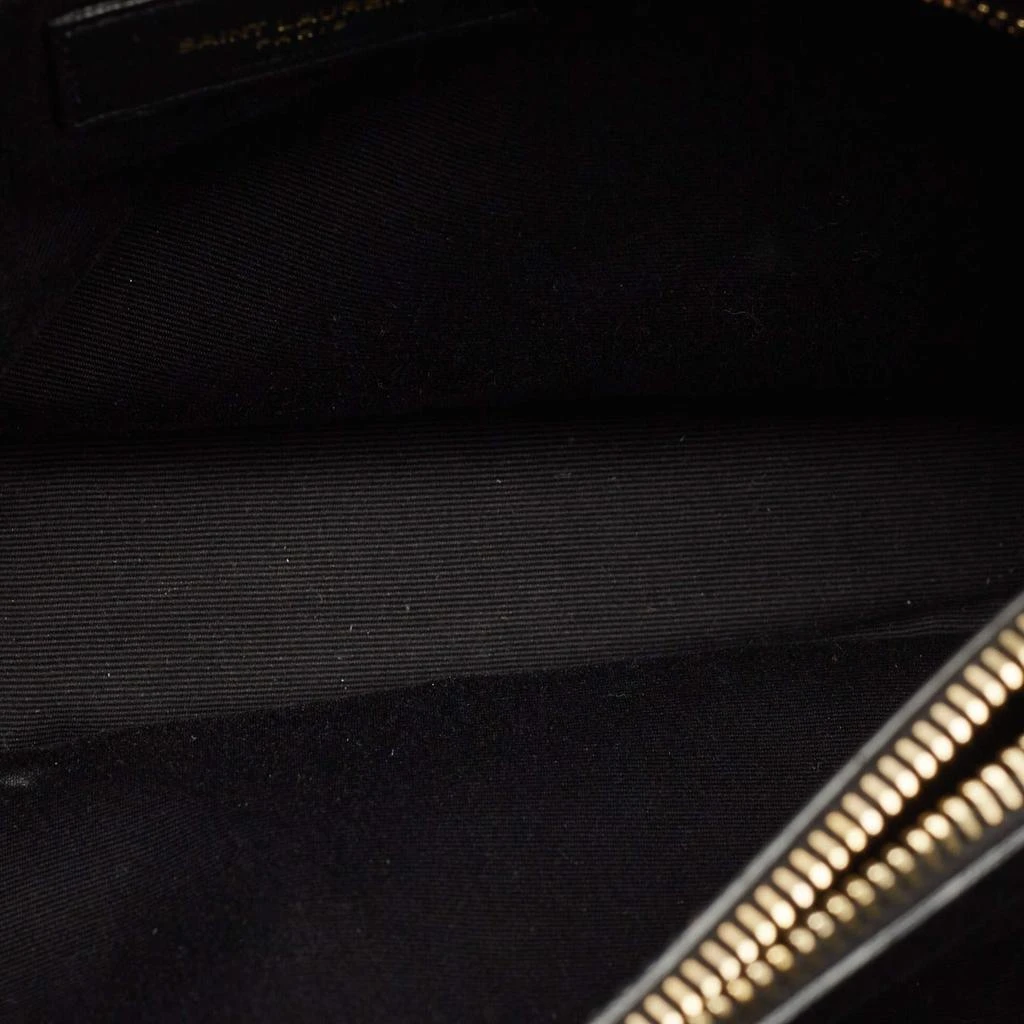 Yves Saint Laurent Saint Laurent Black Matelassé Leather Medium LouLou Shoulder Bag 7