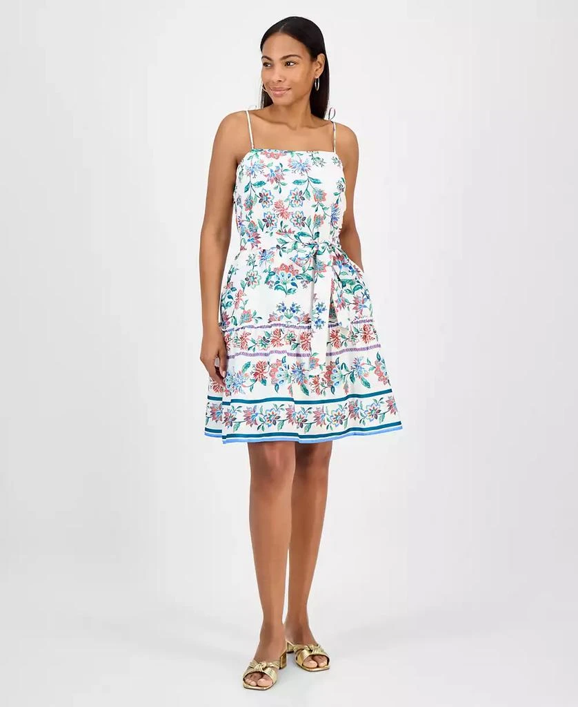 julia jordan Women's Printed Sleeveless Fit & Flare Dress 1