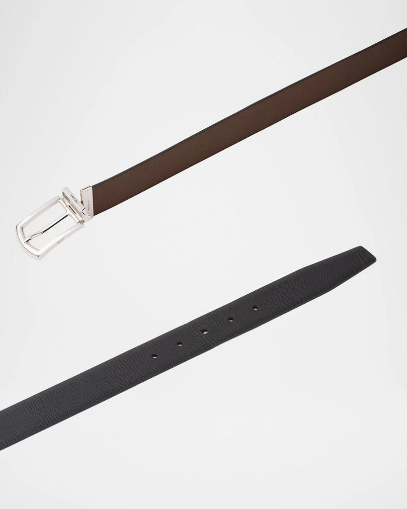 Prada Men's Saffiano Reversible Dress Belt 2