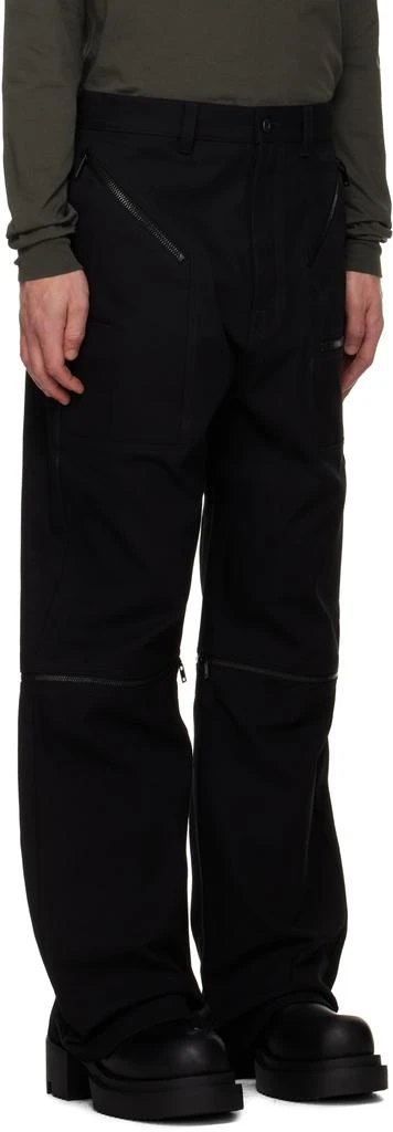 Rick Owens Black Concordians Bonotto Strobe Convertible Jeans 2