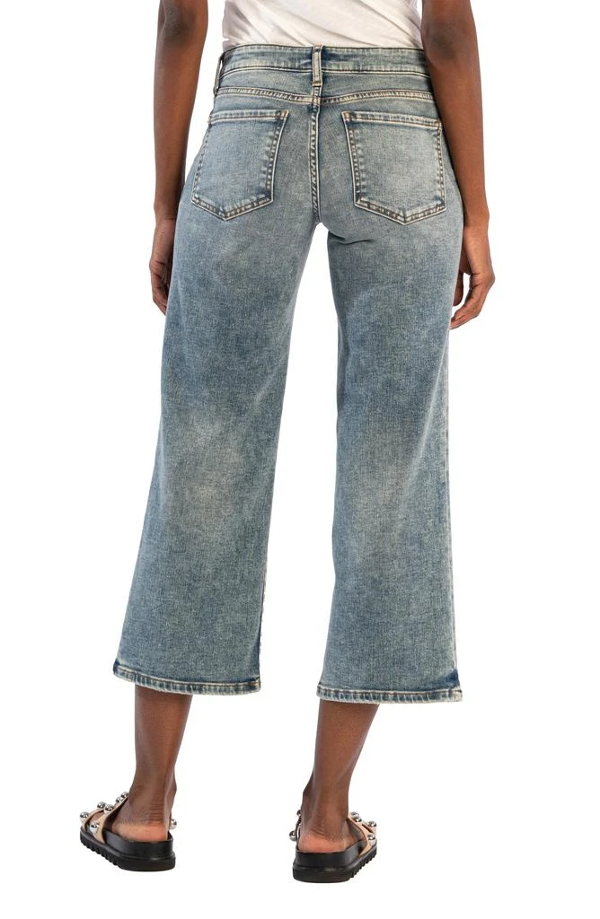 KUT from the Kloth Welt Pocket Mid Rise Ankle Wide Leg Jeans 2