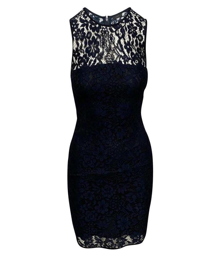 Joseph Joseph Fitted Lace Dress in Blue Rayon 1