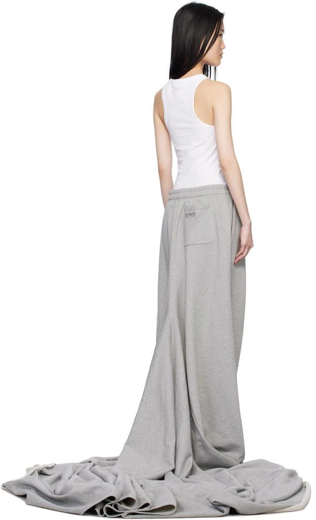 Vetements Gray Red Carpet Train Sweatpants 3