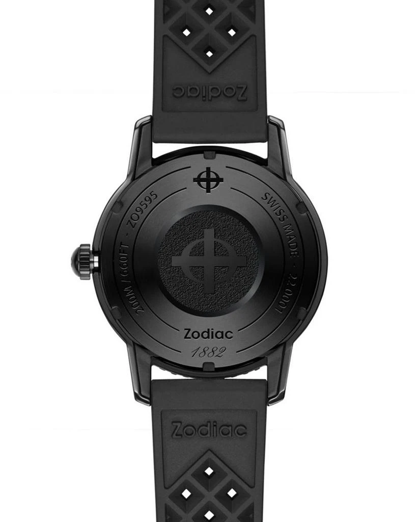 ZODIAC Ceramic Compression Diver Automatic Rubber Strap Watch, 41mm 4
