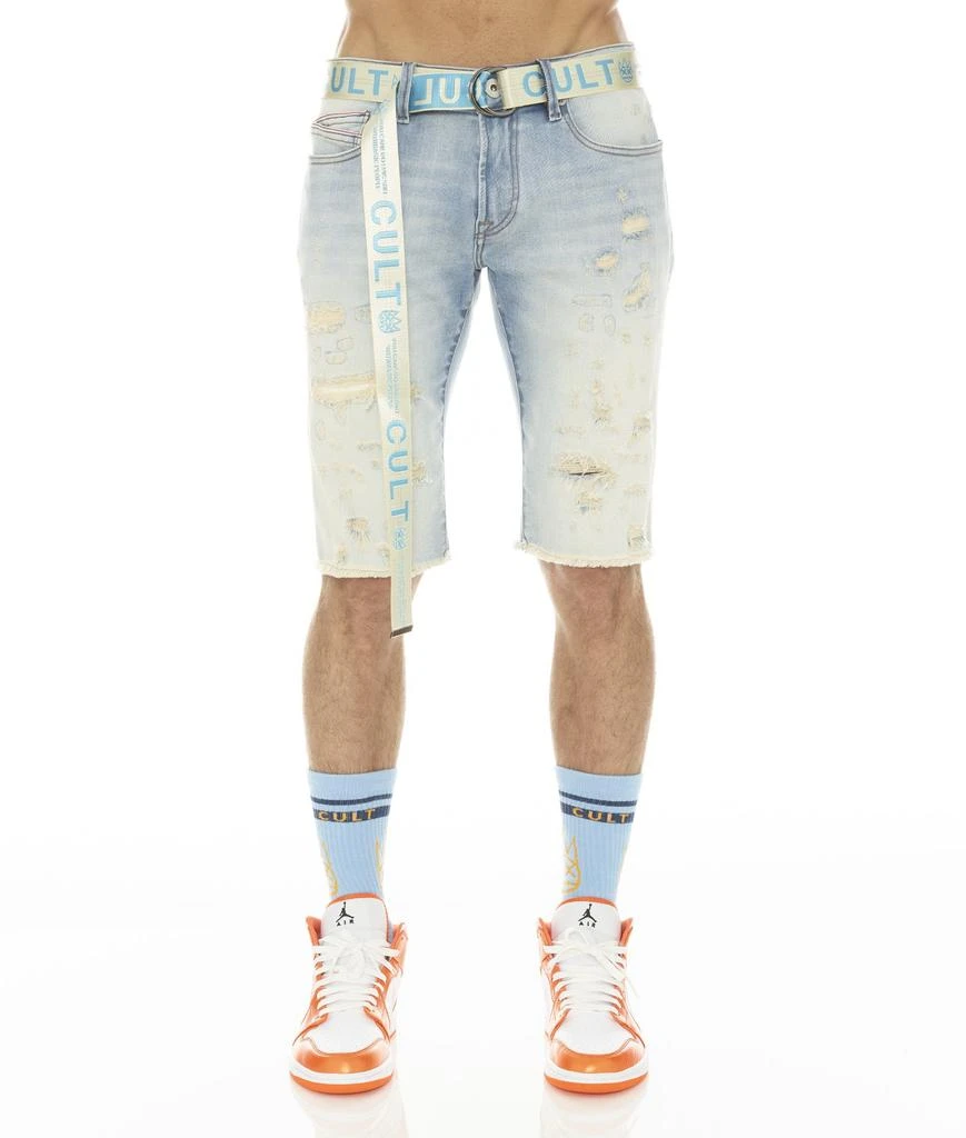 Cult Of Individuality ROCKER SHORT STRETCH w/ BELT IN SCARS 1