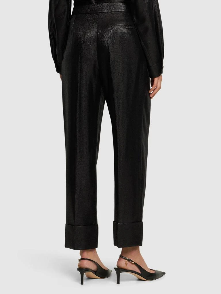 Giorgio Armani Fluid Texture Lurex High Waist Pants 2