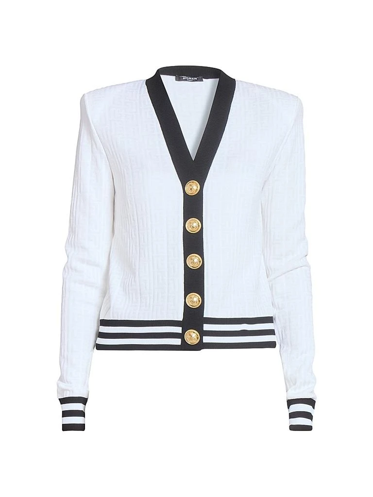 Balmain Logo Knit Cardigan 1