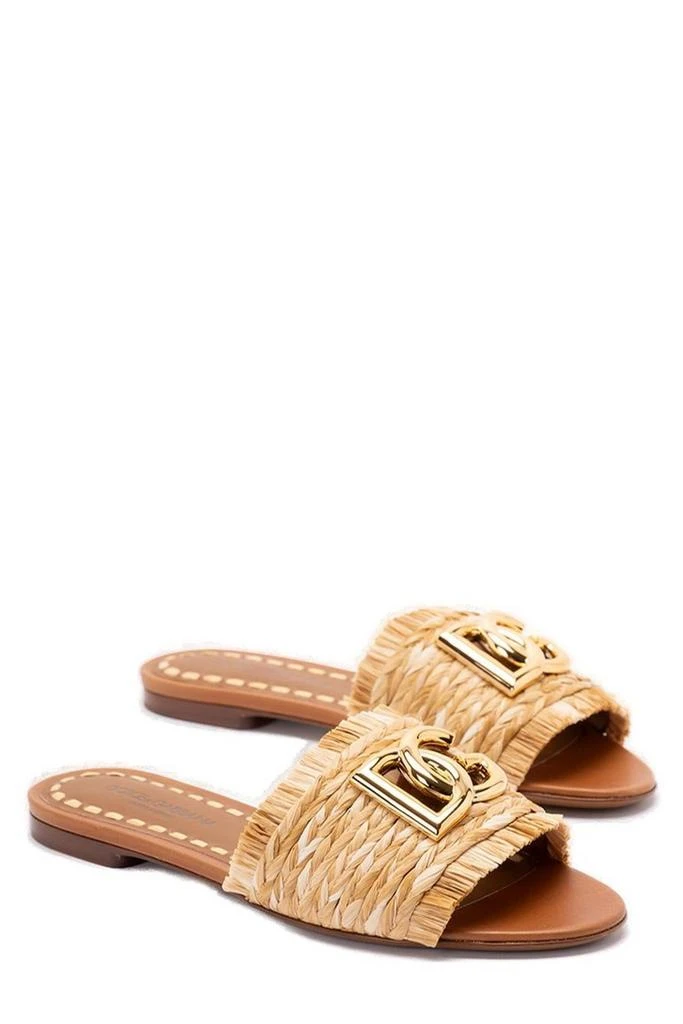 Dolce 
Gabbana Dolce 
Gabbana Logo Plaque Braided Slippers 4