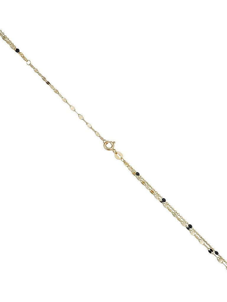 Oradina 14K Yellow Gold Beaded Cabaret Necklace 2