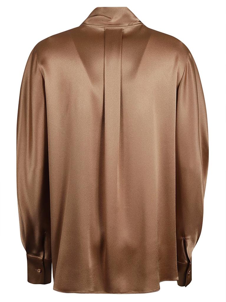 Alberta Ferretti Alberta Ferretti Puff Sleeved Satin Blouse