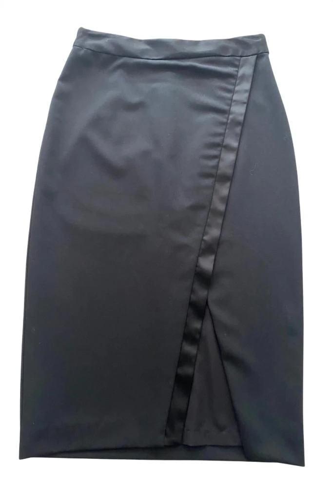 Nicole Miller Tuxedo Skirt In Black 1