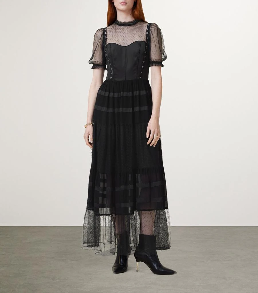 ALL SAINTS Mesh Polka-Dot Ryla Maxi Dress 2