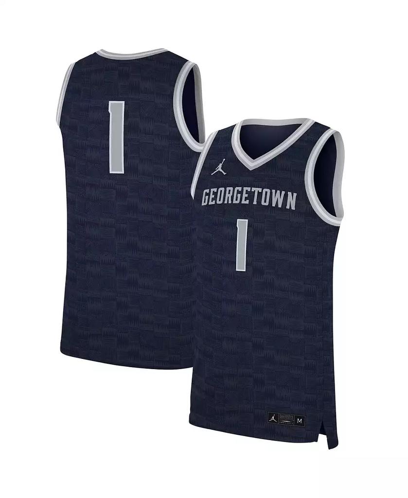 NIKE Men's #1 Navy Georgetown Hoyas Replica Jersey