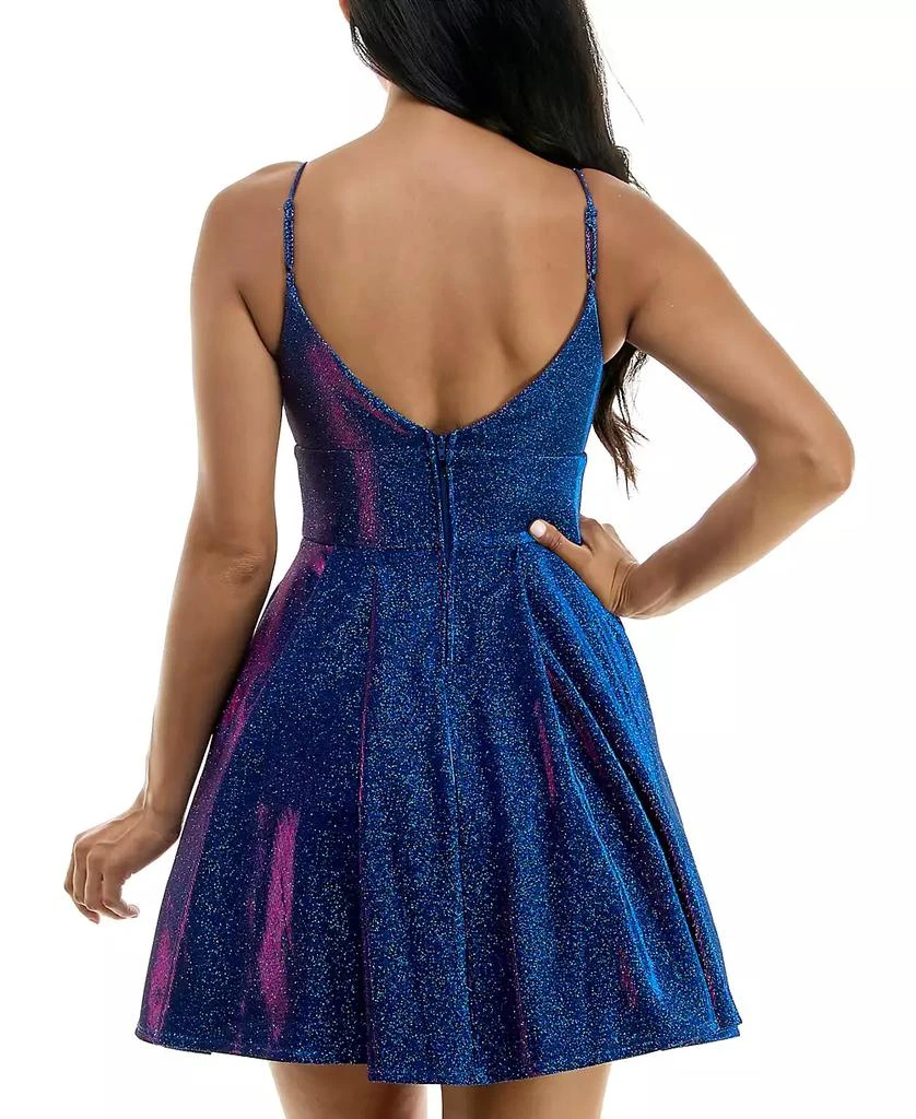 B Darlin Juniors' Glitter-Knit Skater Party Dress 7