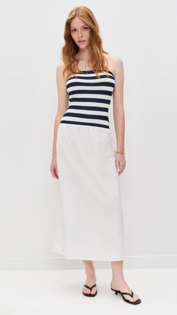 Onia Crochet Knit Poplin Maxi Dress 1