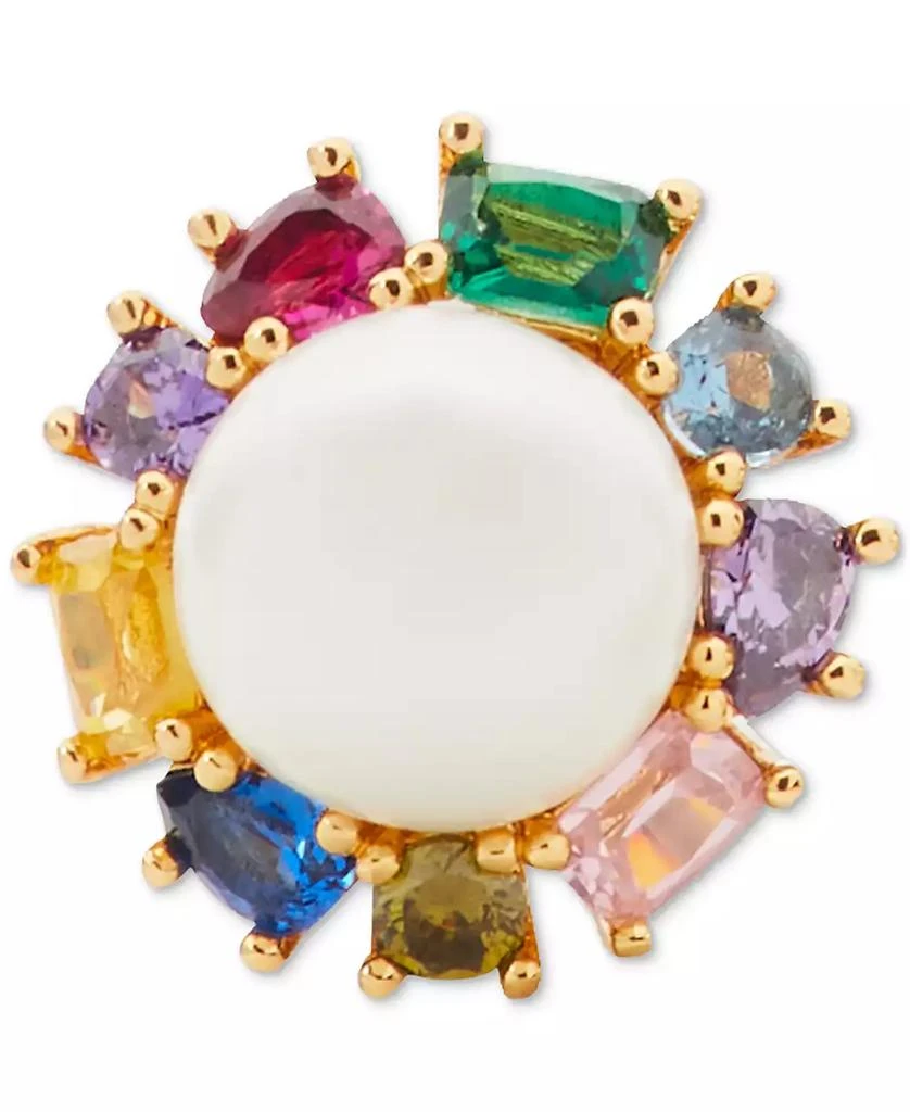 Kate Spade Gold-Tone Candy Shop Imitation Pearl Halo Stud Earrings 4