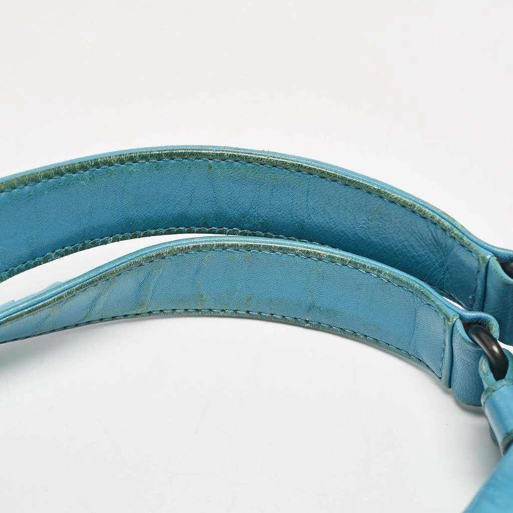 Bottega Veneta Bottega Veneta Blue Intrecciato Leather Small Campana Hobo 7
