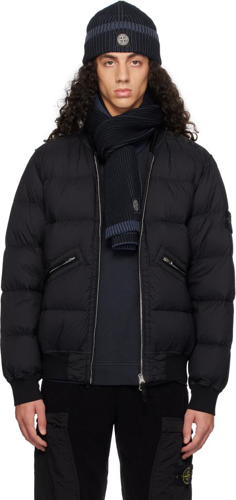 Stone Island Black Seamless Tunnel Nylon Down Jacket